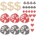 3 Pieces Poker Bags with Glitter